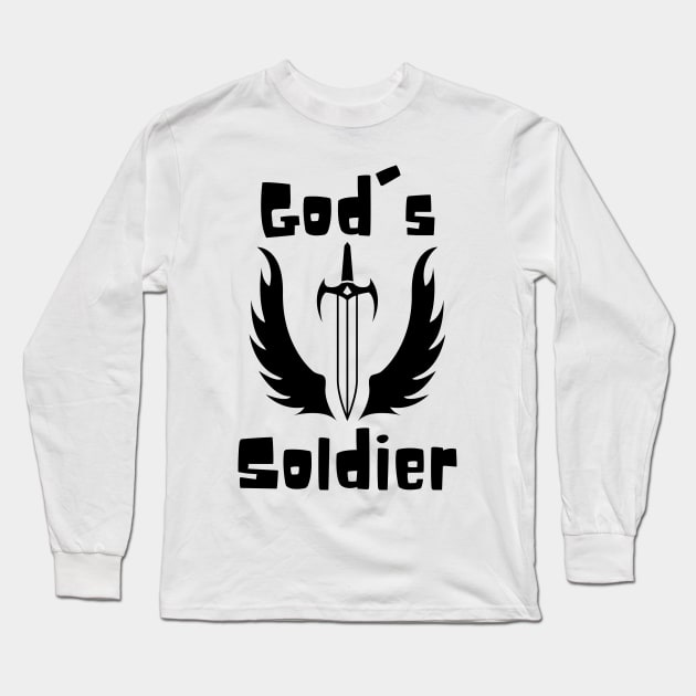 God's Soldier Bold Long Sleeve T-Shirt by Claudia Williams Apparel